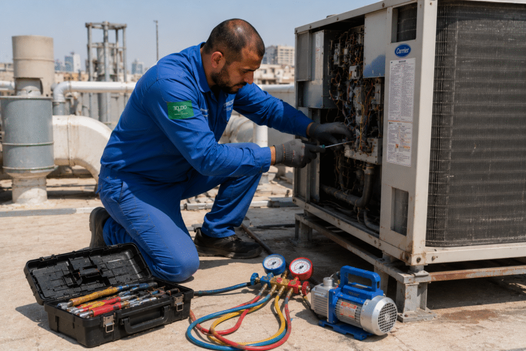 فني تركيب مكيفات مركزية بالرياض