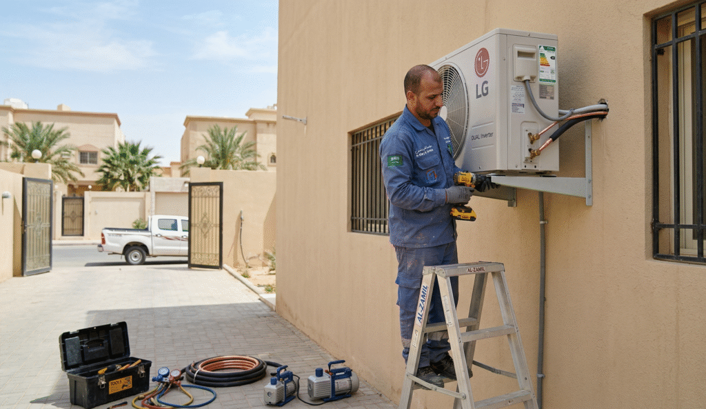 فني تركيب مكيفات سبليت بالخرج 0553830134  تصليح وتنظيف المكيفات بخصم 30%