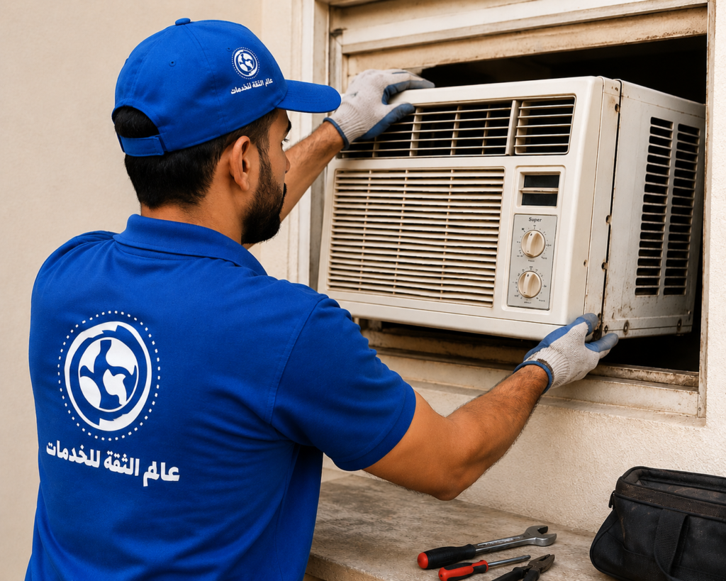 فني فك وتركيب مكيفات بسيهات | فك وتركيب المكيفات + صيانة فورية + 79 ريال فقط