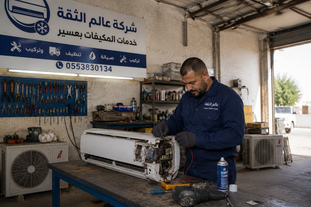 فني تركيب مكيفات سبليت بالجوف
