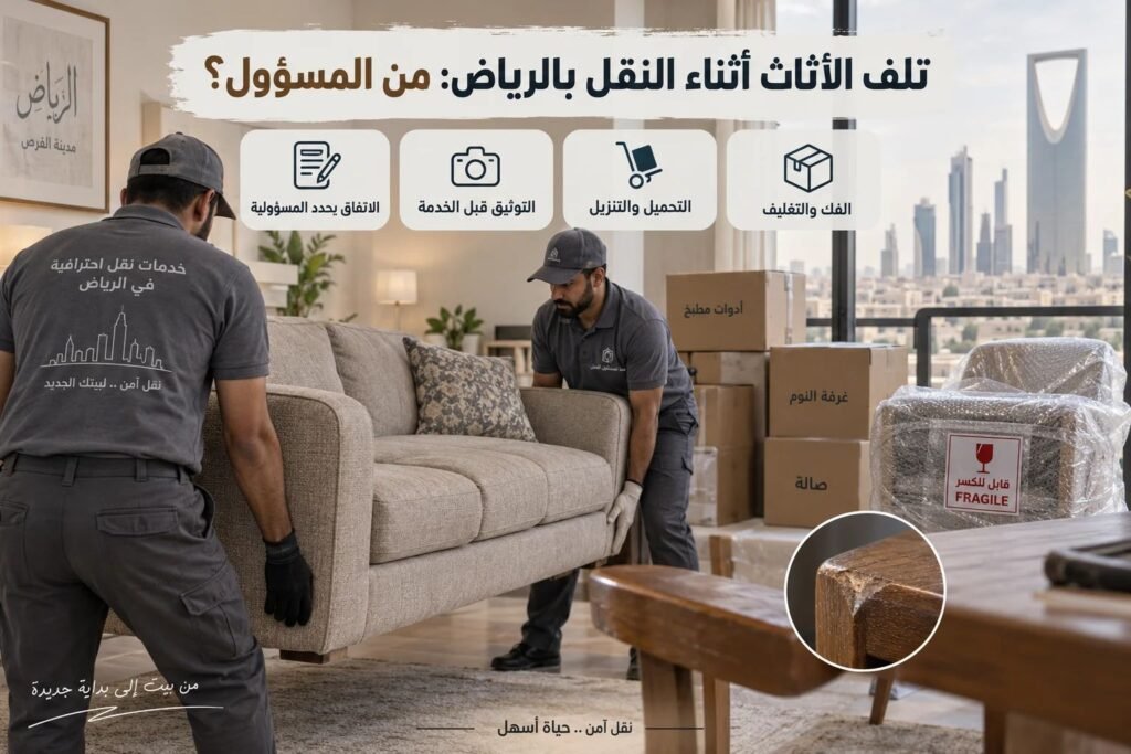 تلف الاثاث اثناء النقل
